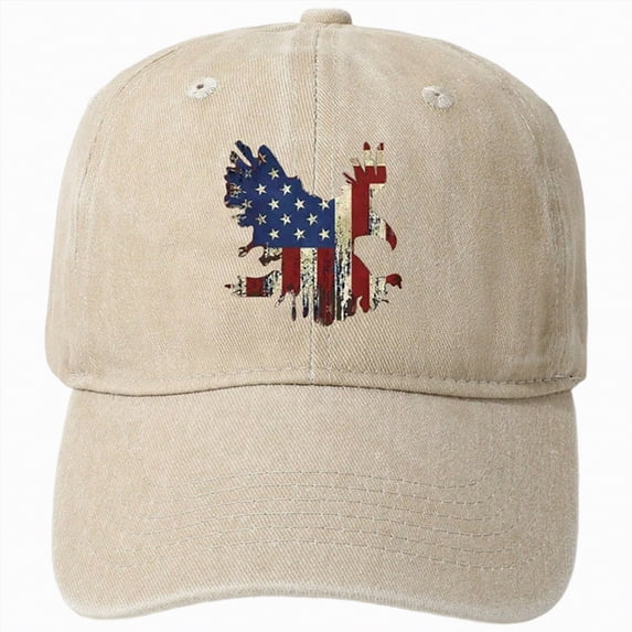 mgoYE 250th American Anniversary Cap Men Women American Flag Cap USA 4th of July Flag Hats Loose Patriotic Novelty Caps(White,One Size)
