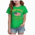 thumbnail image 1 of mgoYE 250th Anniversary Gifts for Girls Boys Girls Boy's 250 Years America Anniversary 250th Independence Day Vintage O-Neck T-Shirt(Green,3-4 Years), 1 of 5