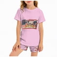 thumbnail image 1 of mgoYE 250th Anniversary USA Clothing Girls 4th of July Outfit Set Girls Boys 250 Years American Anniversary Outfit Set(Light Pink,9-10 Years), 1 of 7
