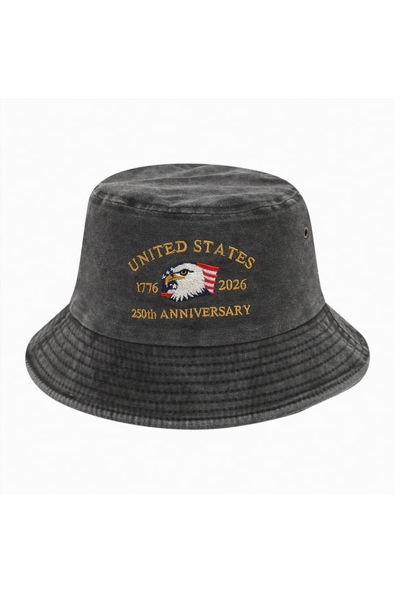 250th Anniversary USA Flag Cap Men Women American Flag Cap USA 4th of July Flag Hats Loose Patriotic Novelty Caps(Black,One Size)