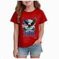 thumbnail image 1 of mgoYE 250th Anniversary USA Flag Shirt Girls Girls Boy's 250 Years America Anniversary 250th Independence Day Vintage O-Neck T-Shirt(Red,9-10 Years), 1 of 5
