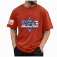 thumbnail image 1 of mgoYE 250th Anniversary USA Polo Shirt American Anniversary 250th Independence Day T-Shirt Men's Fashion Casual Printed Round Neck Short Sleeve T Shirt USA Flag 4th of July T-Shirt(Red,L), 1 of 5