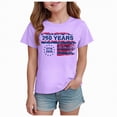 thumbnail image 1 of mgoYE 250th Anniversary USA Shirt Crew Neck Girls Boys USA Patriotic T Shirt 250th Anniversary USA Tshirt 4th of July Shirts American Flag Tee Tops(Purple,2-3 Years), 1 of 5