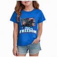 thumbnail image 1 of mgoYE 250th Anniversary USA Shirts Gifts for Girls 4th of July Shirts for Girls Boys American Flag Patriotic Shirts 250 Anniversary USA Stars and Stripes Independence Day Tee Top(Blue,5-6 Years), 1 of 5