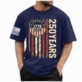 thumbnail image 1 of mgoYE 250th Anniversary USA T-Shirt Men T-Shirt 250 Years America Anniversary Shirt Mens 250th Independence Day Freedom Shirt USA Flag Star and Stripes Tee(Dark Blue,XL), 1 of 5