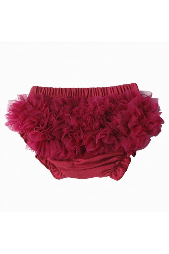 4t Panties For Toddler Girls Girls for Toddler Girls Ruffle Panty Diaper Covers for Girls Cute Cotton Baby Girl Shorts (Wine,6-15 Months)