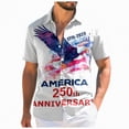 thumbnail image 1 of mgoYE 4th of July Button Shirt for Men American Flag Patriotic Button Shirt 250 Anniversary USA Stars and Stripes Independence Day Tee Top 250th Anniversary USA Flag Button Shirt(White,6XL), 1 of 6
