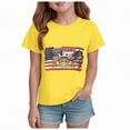 thumbnail image 1 of mgoYE 4th of July Shirt Girls Boys 250 Years American Anniversary Shirt 250th Anniversary USA T-Shirt Girls(Yellow,5-6 Years), 1 of 4