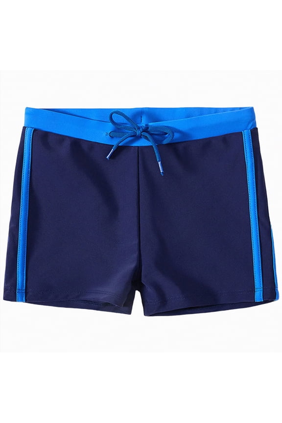 5t Girls Swimsuit One Piece Boys Swim Trunks with Compression Liner Solid Color Bathing Suits Summer Quick Dry Swimwear Swim Shorts 2-11T(Navy,2-3 Years)