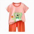 thumbnail image 1 of mgoYE 9 Month Baby Girl Clothes House Cartoon Outfit Set T-Shirt and Short for Little Kids|Light Pink 6-9 Months, 1 of 4
