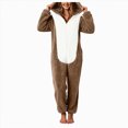 thumbnail image 1 of mgoYE Adult Onesie Pajamas for Women, Soft Womens Onesie Pajamas, Fuzzy Pajama Onesies for Women(Khaki,3XL), 1 of 7