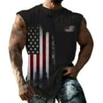 thumbnail image 1 of mgoYE American Flag Man Tank Top American Flag Print Sleeveless Muscle Patriotic Tees Black-3XL, 1 of 4