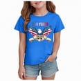 thumbnail image 1 of mgoYE American Flag Shirts Girls Boys 4th of July O-Neck Short Sleeve Patriotic T-Shirt Memorial Day Graphic Tee Independence Day Tops 250th Anniversary USA Shirt Long Sleeve(Blue,2-3 Years), 1 of 5