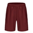 thumbnail image 1 of mgoYE Athletic Shorts for Men Men's Shorts Casual Classic Fit Drawstring Summer Beach Shorts with Elastic Waist(Red,L), 1 of 2