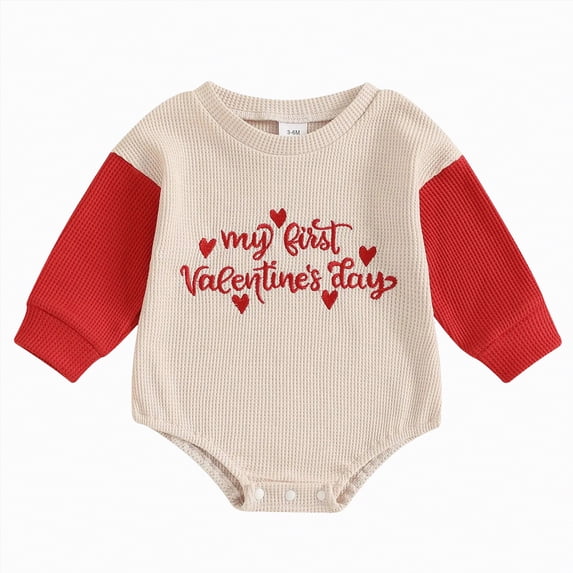 mgoYE Baby Boy Clothes 0-3 Months Newborn Baby Girl Bubble Romper Bow Print Onesie Long Sleeve Sweatshirt Romper Bodysuit Infant Fall Outfit(Beige,6-12 Months)