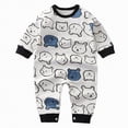 thumbnail image 1 of mgoYE Baby Boy Clothes 0-3 Months Newborn Baby Onesie Long Sleeve Cotton Warm Bodysuit Infant Boys and Girls Romper Clothes|Navy 12-18 Months, 1 of 4