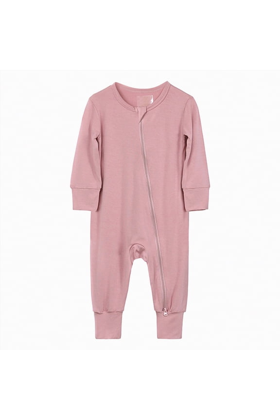 Baby Boy Clothes 12-18 Months Baby Long Sleeve Romper Jumpsuit, Premium Soft One Piece Pajamas Boy Girl 2-Way Zipper Coverall Sleeper(Pink,3-6 Months)