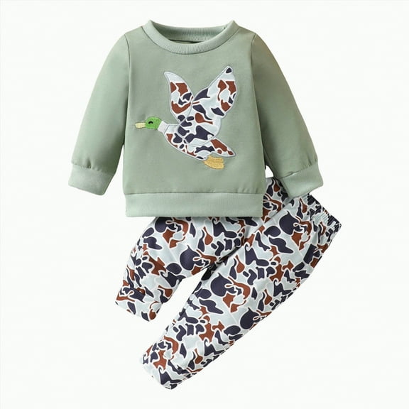 mgoYE Baby Boy Clothes 12-18 Months Baby Winter Clothes Toddler Baby Boy Clothes Long Sleeve Sweatshirt Pants Set Fall Winter Outfits|AG 12-18 Months