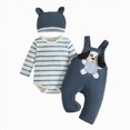thumbnail image 1 of mgoYE Baby Boy Clothes Newborn Outfits Fall Winter Romper Infant Overall Adjustable Suspender Pants Set 3-6 Months, 1 of 9