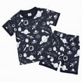 thumbnail image 1 of mgoYE Baby Boy Clothes Summer 0-3 Toddler Boys 2 Pieces T-shirts and Shorts Summer Outfit Striped Shirt Short Set|Navy 5-6 Years, 1 of 9