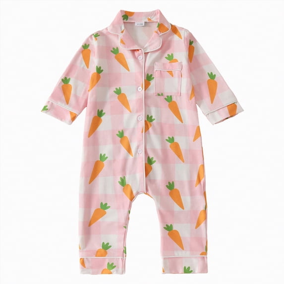 mgoYE Baby Boy Girl Easter Outfit Newborn Bunny Onesie Infant Rabbit Jumpsuit Romper Spring Cute Clothes(Pink,18-24 Months)