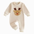 thumbnail image 1 of mgoYE Baby Boy Long Sleeve Christmas Outfit Embroidery Romper Onesie Newborn Infant Romper Clothes 12-18 Months, 1 of 9