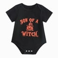 thumbnail image 1 of mgoYE Baby Boys Halloween Clothes Bodysuit Short Sleeve Romper Jumpsuit Outfit 0-18 Months(Black,12M), 1 of 8