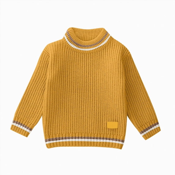 mgoYE Baby Boys Knit Sweaters Toddler Girls Soft Warm Round Neck Sweater Size 6-12 Months
