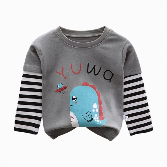 mgoYE Baby Boys,and Toddler Assorted Everyday Long Sleeve Graphic T-Shirts Size 6-12 Months