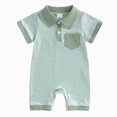 thumbnail image 1 of mgoYE Baby Brother Newborn Outfit Newborn Baby Boy Going Home Outfit Romper Jumpsuit With Beanie Hat Waffle Fall Winter Clothes Size 12-18 Months, 1 of 8