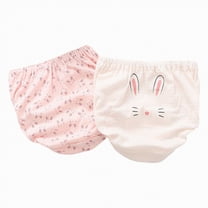 mgoYE Baby Girl Bloomers Toddler Potty Training Pants 2 Pack,Cotton Training Underwear Size 1-5T,Waterproof Underwear for Kids (Pink,90)