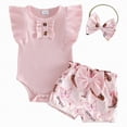 thumbnail image 1 of mgoYE Baby Girl Clothes 0-3 Months Baby Girl Clothes Romper Shorts Set Floral Summer Outfits Cute Baby Clothes Girl|Pink 3-6 Months, 1 of 6