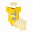 thumbnail image 1 of mgoYE Baby Girl Clothes 0-3 Months Newborn Infant Baby Girl Clothes Romper Shorts Set Elephant Printed Summer Outfits Cute Baby Clothes Girl(Yellow,9-12 Months), 1 of 6