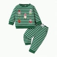 thumbnail image 1 of mgoYE Baby Girl Clothes 0-3 Months Preemie Newborn Baby Girl Clothes Infant Romper Fall Winter Outfits Gifts for Girls Cute Bell Bottoms Pant Sets(Green,6-12 Months), 1 of 4