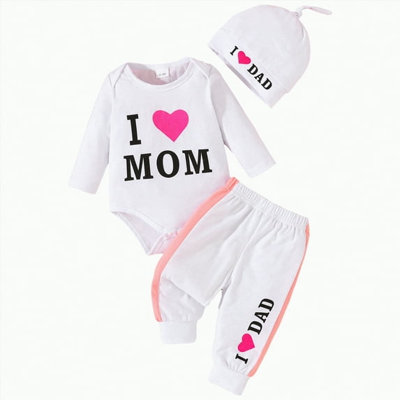 mgoYE Baby Girl Clothes 0-3 Months Preemie Newborn Baby Girl Clothes Infant Romper Fall Winter Outfits Gifts for Girls Cute Bell Bottoms Pant Sets(White,12-18 Months)
