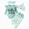 thumbnail image 1 of mgoYE Baby Girl Clothes 3 Months Ruffle Romper Toddler Girl Floral Cotton Pant Sets Girls Clothing Outfit(Green,3-6 Months), 1 of 9