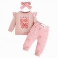 thumbnail image 1 of mgoYE Baby Girl Clothes 3 Months Ruffle Romper Toddler Girl Floral Cotton Pant Sets Girls Clothing Outfit(Pink,18-24 Months), 1 of 9