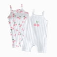 thumbnail image 1 of mgoYE Baby Girl Knit Romper Summer Sleeveless Cherry Pattern Bodysuit One Piece Jumpsuit 6 9 12 18 24 Months Infant Newborn Girls Overalls Outfit(White,3-6 Months), 1 of 9