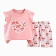 thumbnail image 1 of mgoYE Baby Girl Summer Clothes 1T 2T 3T 4T 5T Cute Ruffled Tops Dress Shorts Outfits Set 5-6 Years, 1 of 4