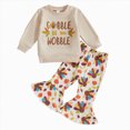 thumbnail image 1 of mgoYE Baby Girl Thanksgiving Day Long Sleeve Shirts with Flare Pants 2Pcs Kids Toddler Girl Thanksgiving Outfits, 1 of 8