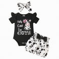 thumbnail image 1 of mgoYE Baby Girls Clothes 12 Months Newborn Infant Baby Girl Clothes Romper Shorts Set Floral Summer Outfits Cute Baby Clothes Girl(Black,12-18 Months), 1 of 7