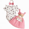 thumbnail image 1 of mgoYE Baby Girls Clothes 3 Months Newborn Baby Girl Clothes Summer Outfit Short Sleeve Ribbed Romper Floral Suspender Overalls Shorts Set(Pink,6-9 Months), 1 of 9