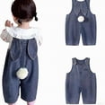 thumbnail image 1 of mgoYE Baby Girls Clothes Baby Boy Girl Cotton Overalls Easter Day 3M-5T Casual Button Bib Suspender Bunny Ear Pants Cute Romper Loose Jumpsuit One Piece Easter Outfit(Navy,12-18 Months), 1 of 7