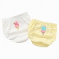 thumbnail image 1 of mgoYE Baby Girls' Training Underpants Cotton Underwear Baby Girl Boy Undies Breathable Bloomers Briefs Infant Toddler Panties Kids Ruffle Assorted Boxer 2-Pack (Yellow,110), 1 of 9