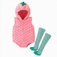 thumbnail image 1 of mgoYE Baby Halloween Dress up Outfit Toddler Girl Fruit Outfits Clothes Hooded Romper Jumpsuit With Long Socks 18-24 Months, 1 of 9
