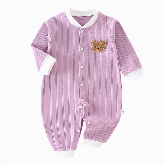 mgoYE Baby Newborn Romper Clothes Long Sleeve Romper Newborn Infant Baby Bodysuit Jumpsuit for Boys Girls 6-9 Months