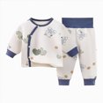 thumbnail image 1 of mgoYE Baby Top Pants Sets 3 6 9 12 18 Month Long Sleeve Baby Clothes for Boys Girls Gift Set(Dark Blue,6-9 Months), 1 of 7
