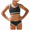 thumbnail image 1 of mgoYE Bikinis for Girls 10-12 Girls Swimsuit 2 Piece Bikini Set Racerback Swimwear Girls Swimsuits Bathing Suit(Black,9-10 Years), 1 of 8