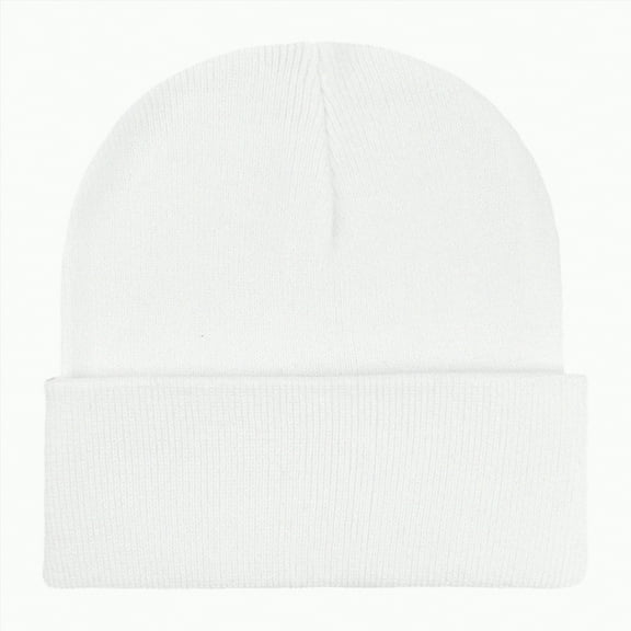 mgoYE Black Beanie Unisex Beanie Winter Knitted Cuffed Soft Warm Hat for Men/Women Ski Watch Cap(White,One Size)