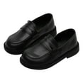 thumbnail image 1 of mgoYE Boys Dress Shoes Black Boys Girls Dress Shoes Kids Uniform Formal Classic Oxfords for Toddler Little Big Kid|Black 9, 1 of 7